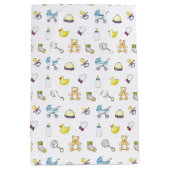 Sac Cadeau Moyen Motif mignon de baby shower (Devant)