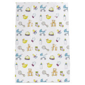Sac Cadeau Moyen Motif mignon de baby shower (Dos)