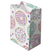 Sac Cadeau Moyen Motif mignon de beigne coloré (Dos Angle)