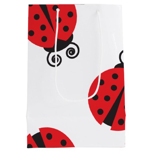 Sac Cadeau Moyen Motif mignon de coccinelle (Dos)