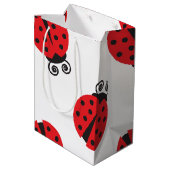 Sac Cadeau Moyen Motif mignon de coccinelle (Dos Angle)