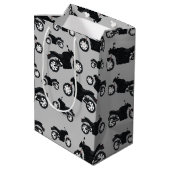 Sac Cadeau Moyen Motif moto (Dos Angle)