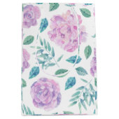 Sac Cadeau Moyen Motif Pastel rose et violet (Devant)