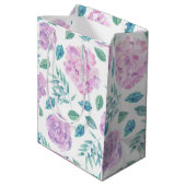 Sac Cadeau Moyen Motif Pastel rose et violet (Dos Angle)