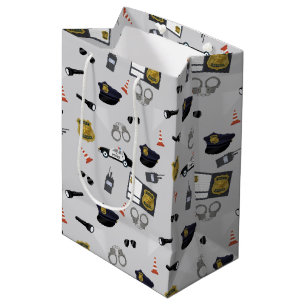 Sac Cadeau Moyen Motif Policier Thème Policier Flic