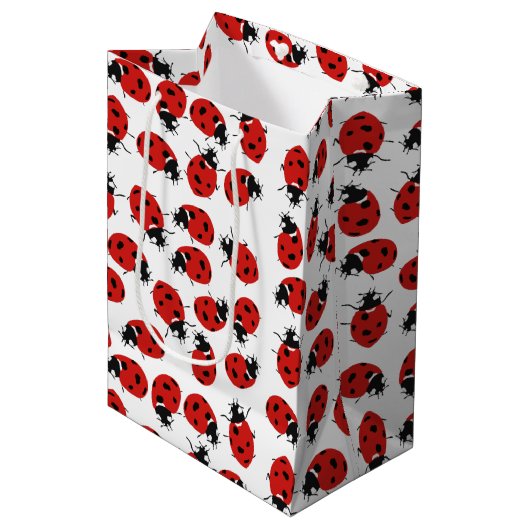 Sac Cadeau Moyen Motif Red Ladybug (Devant Angle)