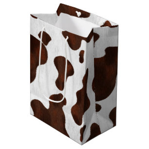 Sac Cadeau Moyen Motif repéré par cuir occidental de cheveux de