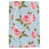 Sac Cadeau Moyen Motif rose et Pois (Devant)