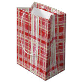 Sac Cadeau Moyen Motif rouge Gold Plaid N° 2 ID1009 (Dos Angle)