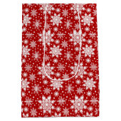 Sac Cadeau Moyen Motif sans couture rouge et blanc (Dos)