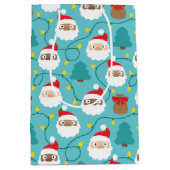 Sac Cadeau Moyen Motif Santa Clauses (Devant)