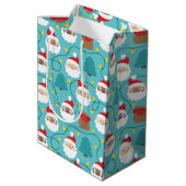 Sac Cadeau Moyen Motif Santa Clauses (Dos Angle)