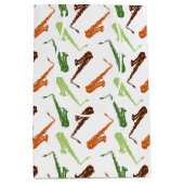 Sac Cadeau Moyen Motif saxophone (Devant)