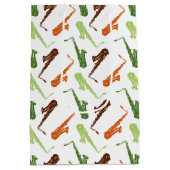 Sac Cadeau Moyen Motif saxophone (Dos)