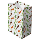 Sac Cadeau Moyen Motif saxophone (Dos Angle)
