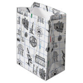 Sac Cadeau Moyen Motif scientifique en chimie scientifique (Dos Angle)