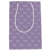 Sac Cadeau Moyen Motif simple à mâche violet (Devant)
