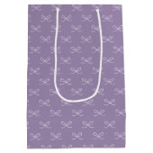 Sac Cadeau Moyen Motif simple à mâche violet (Dos)