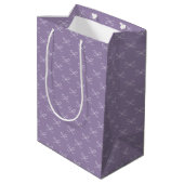 Sac Cadeau Moyen Motif simple à mâche violet (Dos Angle)
