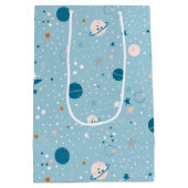 Sac Cadeau Moyen Motif Sky & Space bleu (Dos)