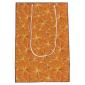 Sac Cadeau Moyen Motif Spoutnik du milieu du siècle, Terracotta (Dos)