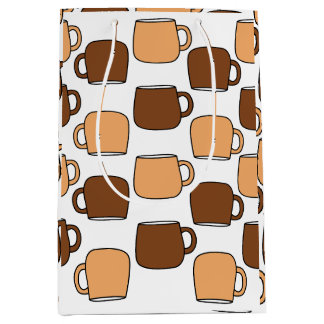 Sac Cadeau Moyen Motif Tasse à Café