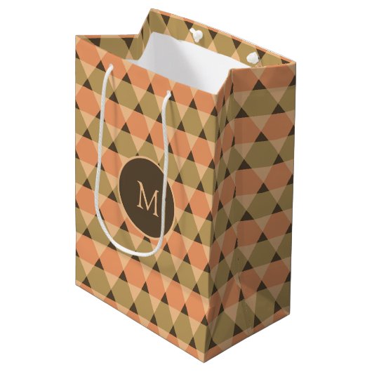 Sac Cadeau Moyen Motif Triangles (Devant Angle)