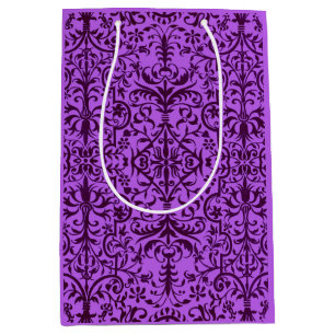 Sac Cadeau Moyen Motif victorien violet