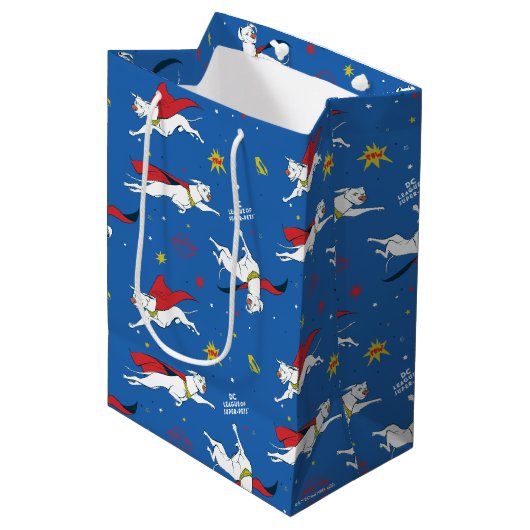 Sac Cadeau Moyen Motif volant Krypto (Devant Angle)