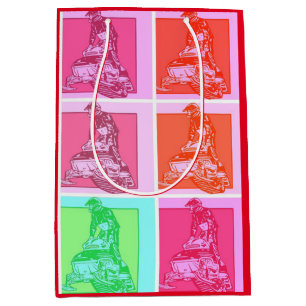 Sac Cadeau Moyen Motoneige Pop Art cool