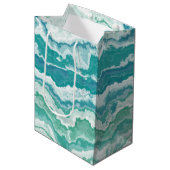 Sac Cadeau Moyen mousse de mer marbrée : (Devant Angle)