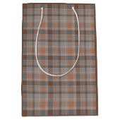 Sac Cadeau Moyen Mousse mocha et à damiers gris (Devant)