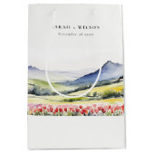 Sac Cadeau Moyen Moyenne Pays Printemps Floral Paysage Mariage dans (Devant)