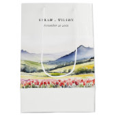 Sac Cadeau Moyen Moyenne Pays Printemps Floral Paysage Mariage dans (Dos)