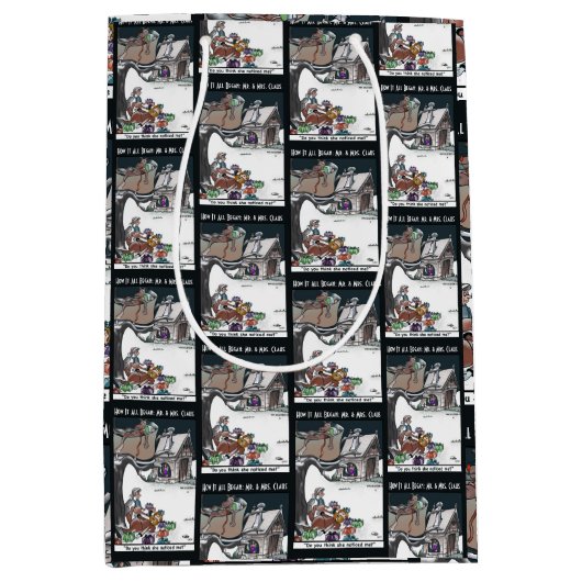 Sac Cadeau Moyen Mr. & Mrs. Claus How it All Began (Devant)