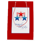 Sac Cadeau Moyen Mur de gloire de héros patriotique, armée Merci (Dos)