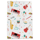 Sac Cadeau Moyen Musical Instruments Music Theme Pattern (Devant)