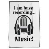 Sac Cadeau Moyen Musique d'enregistrement du micro-casque (Dos)