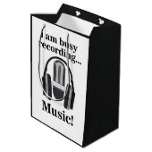 Sac Cadeau Moyen Musique d'enregistrement du micro-casque (Dos Angle)