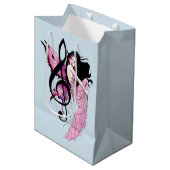Sac Cadeau Moyen Musique Note Fée (Devant Angle)