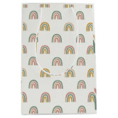 Sac Cadeau Moyen Muted boho rainbow scandi pattern  (Devant)