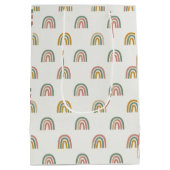Sac Cadeau Moyen Muted boho rainbow scandi pattern  (Dos)