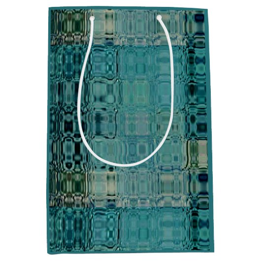 Sac Cadeau Moyen MVB Blue Teal- FauxGlass -Wrapping Paper (Devant)