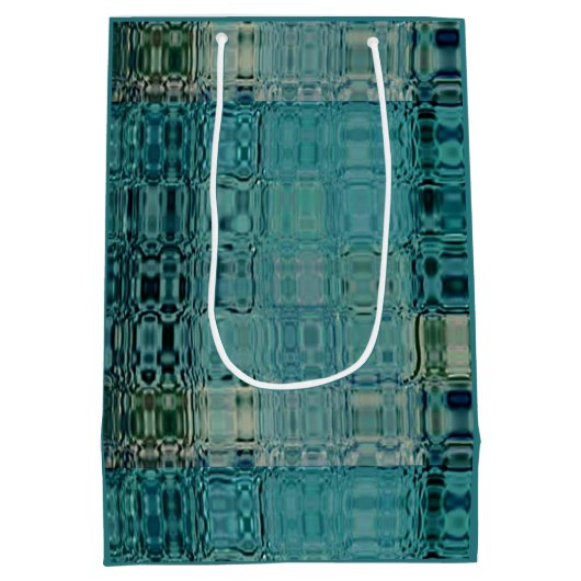 Sac Cadeau Moyen MVB Blue Teal- FauxGlass -Wrapping Paper (Dos)