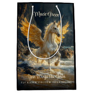 Sac Cadeau Moyen Mythique Golden Winged Pegasus Ocean Imaginaire Ho