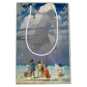 Sac Cadeau Moyen N.C. Wyeth Le Géant 1923 Illustration Vintage