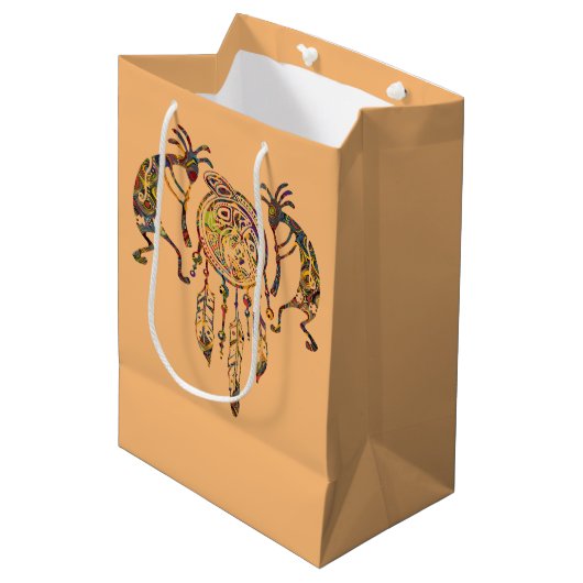 Sac Cadeau Moyen Native American Kokopelli (Devant Angle)