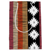 Sac Cadeau Moyen Native Ethnic Colorful Lines Pattern  (Devant)