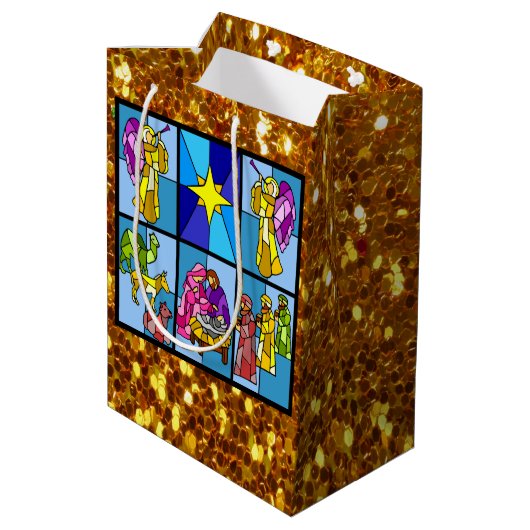 Sac Cadeau Moyen Nativité (Dos Angle)