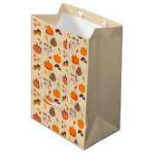 Sac Cadeau Moyen Nature d'automne (Devant Angle)